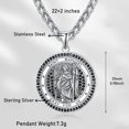 thumbnail image 5 of St Raphael the Archangel Necklace 925 Sterling Silver St Raphael Medal Religious Necklace Amulet Catholic Jewelry for Men, 5 of 5