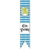 Party Central Club Pack of 12 Blue and White Oktoberfest Ein Prosit Flag Pull-Down Cutout Decors 72"