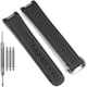 thumbnail image 1 of wonima11 20mm Curved End Rubber Silicone Replacement Strap Compatible with Omega Seamaster 300 AT150 Aqua Terra 8900 Watch Band Steel Buckle Bracelet, 1 of 1