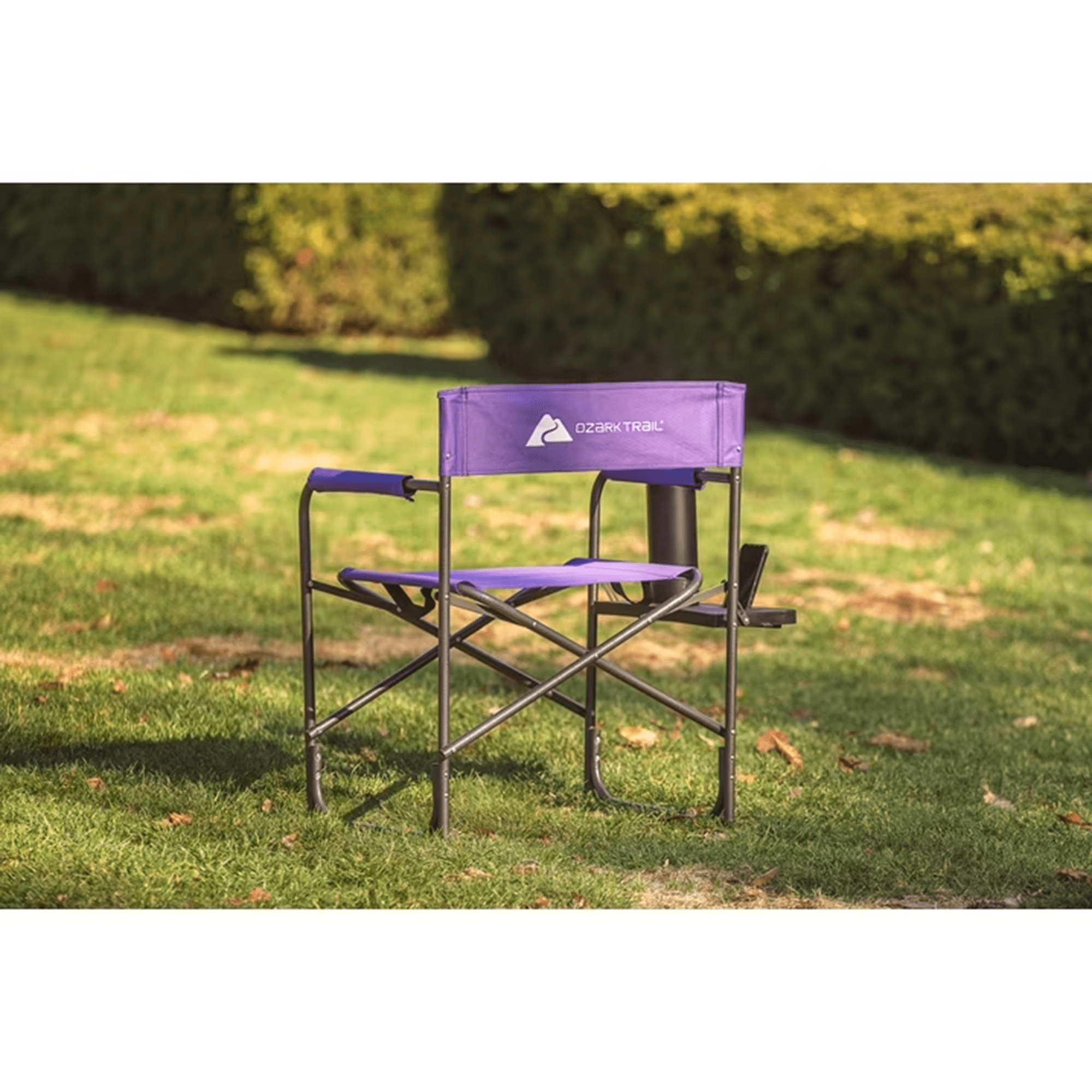 Ozark Trail Director Chair with Side Table, Purple