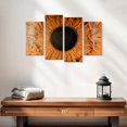 thumbnail image 2 of Elephant Stock Magnified Human Eye Wall Art - Horizontal Multi Panel Canvas - Living Room Wall Decor - Profession Multi Panel - Brown And Black Decor - 24" x 14", 2 of 4