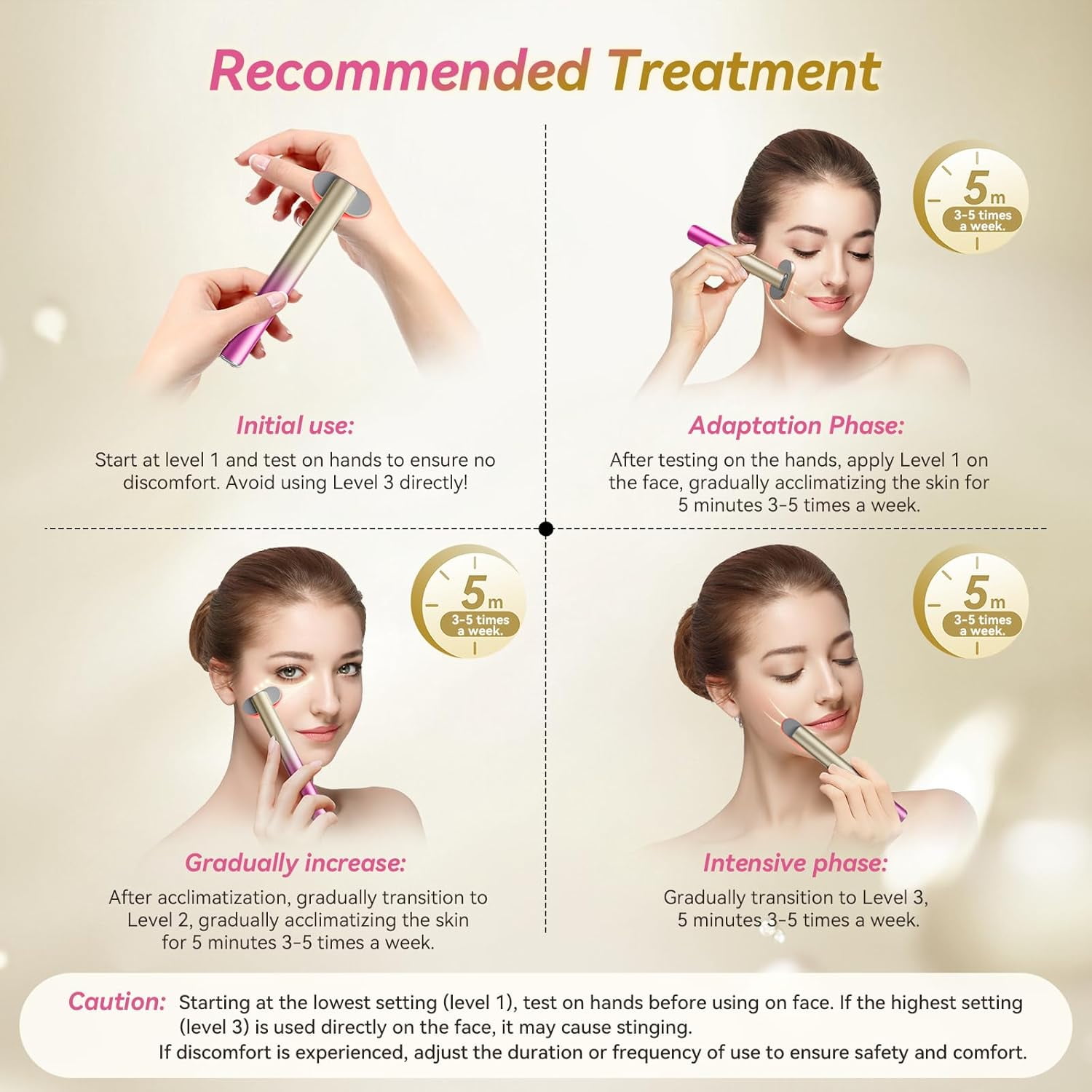 7-Color LED Light Therapy Eye Equipment, Under Eyes Face Red Light Therapy Massager, Micro-current Red Light Eye Massager Reduce Dark Circles, Eye Bags and Wrinkles (Gradient Purple Pink)