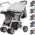 thumbnail image 1 of Carriola Infantil De Lujo Con Toldo De Viaje Compacta Y Ligera Carriola Para Bebe Con Jugetes Tela Transpirable Carrito Para Bebe Con Mango Ergonomico Carreola Ultra Ligera Y Comoda (Gris), 1 of 8