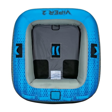 Connelly Viper 2 Person Inflatable Ride On Inner Tube w/ 2-Way Towing Blue