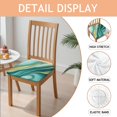 thumbnail image 2 of Teal Gold Marble Seat Covers for Dining Room Chairs Set Of 6,Stretch Printed Washable Chair Seat Cover with Elastic Ties and Button,Removable Waterproof Couch Cushion Covers, 2 of 6