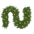 thumbnail image 3 of Lyacmy Pre-lit Cypress Christmas Garland Realistic Artificial Vinyl Cedar Pine Evergreen Garland, Winter Greenery Garland for Christmas Decorations Indoors Outdoors, 3 of 7