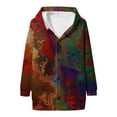 thumbnail image 3 of Craaazy Long Knit Button Hoodie for Women Long Sleeved with Pockets Fall Winter Watercolor Dahlia Design Printed Hooded Cardigan Womens Shirts, 3 of 5