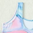 thumbnail image 6 of Baby Swimsuit Girl Kids Toddler Girls One Piece Swimsuit Cut Out Tie Dye Beach Sport Bathing Suit Swimwear Girls'swimwear Blue 9 Years-10 Years, 6 of 7