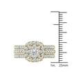 thumbnail image 4 of 1-1/2 Carat T.W. Diamond Single Halo Cluster Two-Band 14kt Yellow Gold Engagement Ring Set, 4 of 5