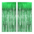 thumbnail image 2 of Red Foil Fringe Curtain Backdrop Metallic Tinsel Curtain Party Decoration 3x8ft Set, 2 of 3