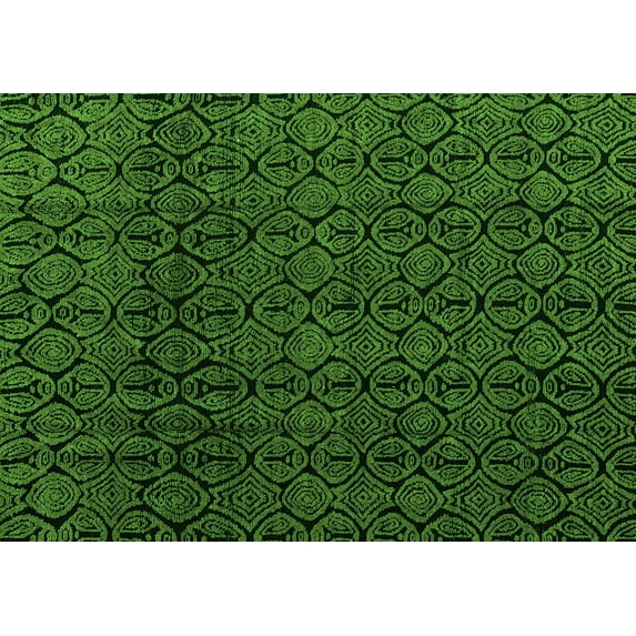 Ahgly Company Indoor Rectangle Oriental Green Modern Area Rugs, 8' x 12'