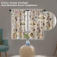 thumbnail image 2 of Coffee Cute Colorful Kitchen Curtains, Vintage Chocolate Retro Short Window Curtains Set of 2, Window Treatment Tier Curtains for Kitchen Over Sink Dining Room Decor (26x36 Inch), 2 of 6