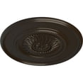 thumbnail image 3 of 41 1/8"OD x 2 1/2"P Large Floral Ceiling Medallion, Hand-Painted Stone Hearth, 3 of 6