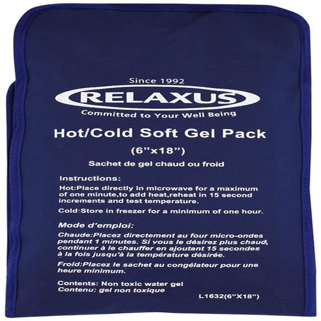 L1632 - HOT AND COLD GEL PACK 6 X 18IN MICROWAVE AND FREEZER SAFE