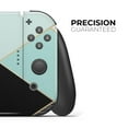 thumbnail image 3 of Design Skinz - Compatible with Nintendo Switch Console + Joy‑Con - Skin Decal Protective Removable Vinyl Wrap - Minimalistic Mint and Gold Striped V1, 3 of 5