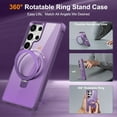 thumbnail image 2 of Allytechgroup Samsung Galaxy S25 Ultra Case Magnetic, Compatible with Magsafe & Car Mount Adjustable Stand Ring Holder Heavy Duty Shockproof Matte Phone Case for Samsung Galaxy S25 Ultra, Purple, 2 of 7