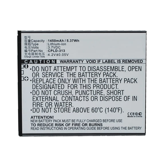 Batteries N Accessories BNA-WB-L3244 Cell Phone Battery - Li-Ion, 3.7V, 1450 mAh, Ultra High Capacity Battery - Replacement for Coolpad CPLD-313 Battery