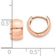 thumbnail image 4 of 10K Rose Gold Round Hinged Hoop Earrings (Width 7) (Length 11) - Jbsp, 4 of 5