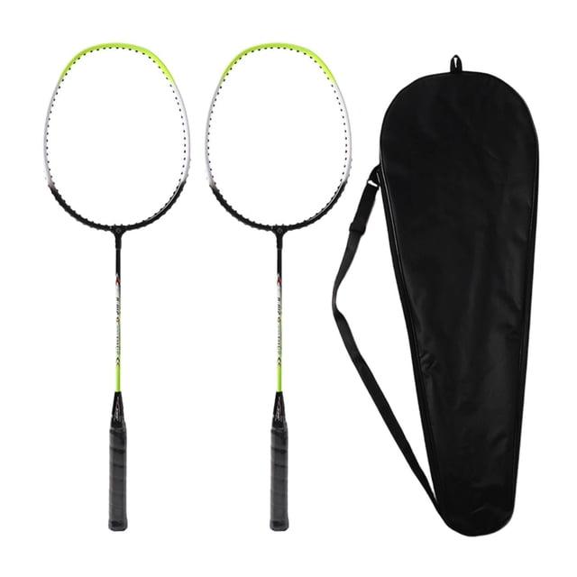 S SERENABLE 2Pcs Badminton Racquets Accessory with Storage Bag Professional Equipment for Green
