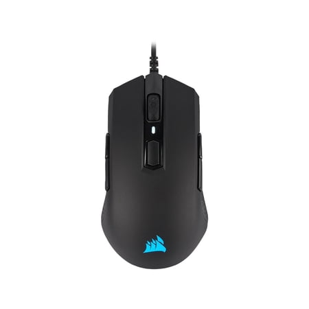 CORSAIR M55 RGB PRO Ambidextrous Multi-Grip Gaming Mouse, Black, Backlit RGB LED, 12400 dpi, Optical