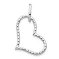 thumbnail image 3 of 14k White Gold 1/6ct. Diamond Heart Pendant Charm, 3 of 4