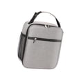 thumbnail image 4 of Bolsa térmica para almuerzo, impermeable, con bolsillo lateral, portátil, para llevar comida, lonchera Blanco Gris, 4 of 9