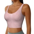 thumbnail image 2 of Vsdgher Stripes Print Women Sleeveless Athletic Tank Top Built-in Bra Camisole Sports Vest for Yoga Running Fitness Exercise with Removable Pads, 2 of 8