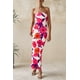 thumbnail image 4 of Vestido largo PRETTYGARDEN para mujer, verano 2025, floral, blanco, 4 of 9