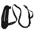 thumbnail image 3 of Hands-Free Reflective Dog Leash & Waist Bag Set, Black - Explosion-Proof Elastic Traction Rope with Removable Zipper Pouch for Phones, Keys & Poop Bags, Adjustable Neoprene-Nylon Blend Leash & Belt, 3 of 7