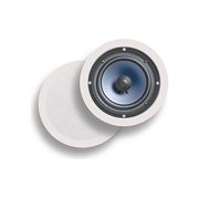 Polk Audio RC60i 2-way Premium In-Ceiling 6.5" Round Speakers, Set of 2 Perfect for Damp and Humid Indoor/Outdoor Placement - Bath, Kitchen, Covered Porches (White, Paintable Grille)