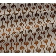 thumbnail image 4 of oneOone Cotton Jersey Brown Fabric Floral Block Sewing Craft Projects Fabric Prints By Yard 58 Inch Wide, 4 of 4