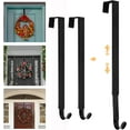 thumbnail image 5 of JEEXI Adjustable Front Door Wreath Hanger for Christmas - 2 Pack, 15-25 inch, Large Over The Door Metal Hanger for Halloween / Xmas Wreaths Decorations, Black, up to 20LB, 5 of 10