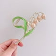 thumbnail image 6 of 3Pcs Flower Metal Hair Clips, Jademall Butterfly Hair Claw for Thin/Medium Thick Hair, Elegant Lily of The Valley Hair Barrettes Strong Hold Clamps Non-Slip Cute Claws Accessories, 6 of 8