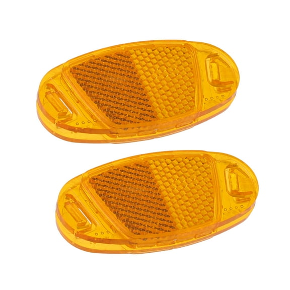 Motoforti 2 Pcs Bicycle Warning Reflector Bike Reflectors 2.76"x1.38"x0.31" ABS Yellow