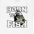 thumbnail image 4 of Inktastic Born to Fish Boys or Girls Baby Bodysuit, 4 of 5
