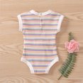 thumbnail image 4 of NOKIO Baby Sleeveless Romper Baby Tank Top Romper Baby Girls Boys Striped Spring Summer Short Sleeve Romper Bodysuit Clothes Baby Comfortable Short Sleeve Romper, 4 of 4