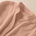 thumbnail image 4 of LIJCC Cotton and Linen Women'S Pocket Shirt Loose Mid-Sleeve Top Stand Collar Button-Down Shirt Cotton and Linen Women'S Pocket Shirt Loose Mid Sleeve Top Stand Collar Button Down Shirt, 4 of 7