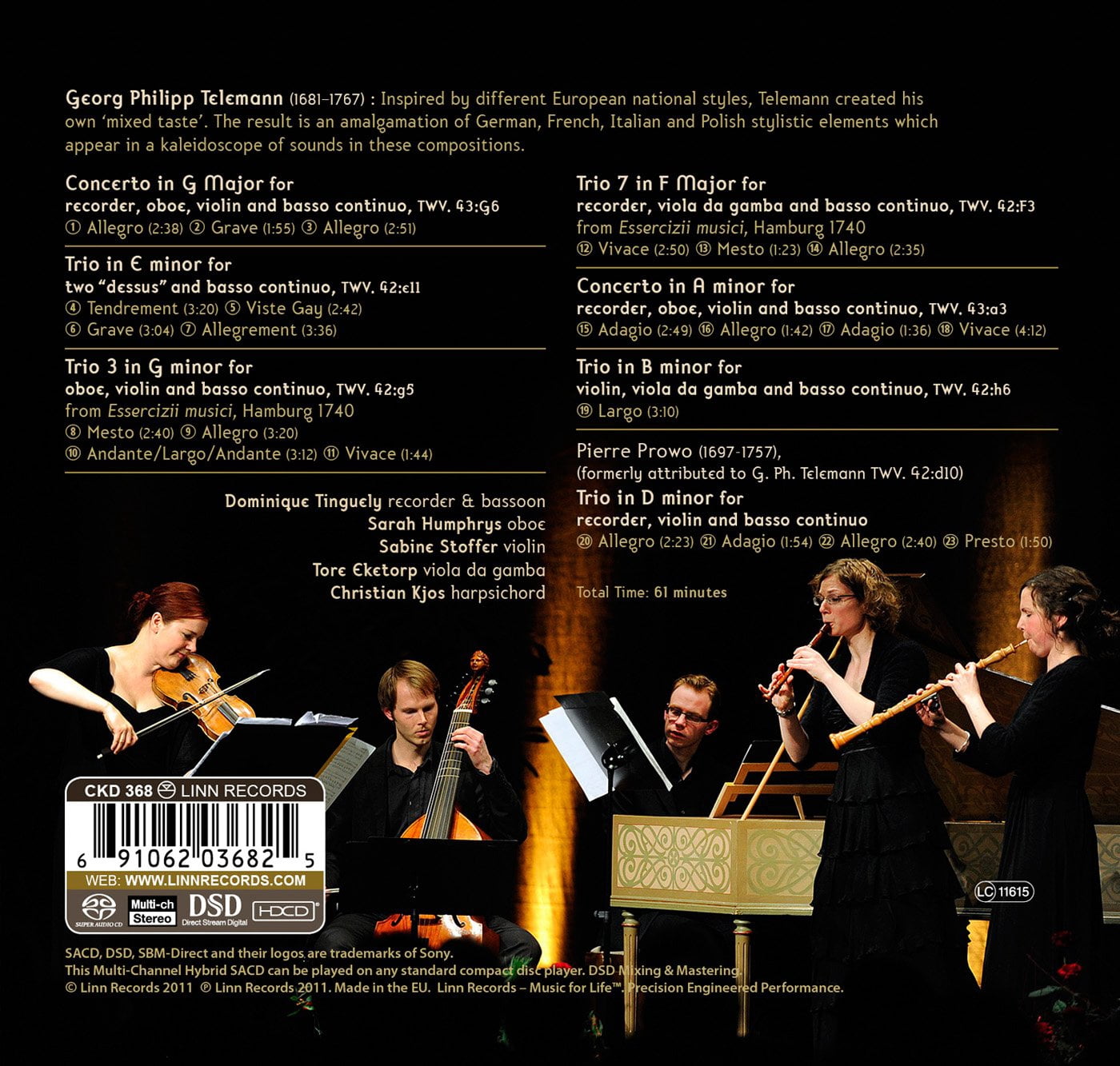 Ensemble Meridiana - Tastes of Europe: Telemann Trios & Quartets - Music & Performance - SACD