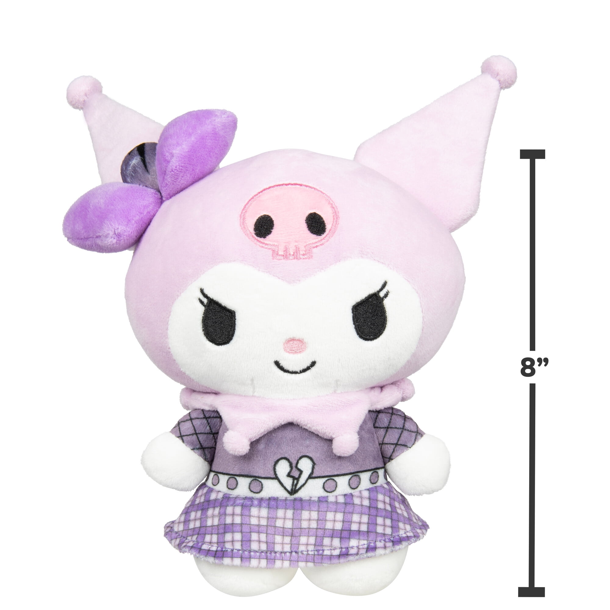 Hello Kitty and Friends Kuromi Punks 8 inch Plush - Officially Licensed Sanrio Product from Jazwares