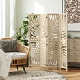 thumbnail image 2 of HOMCOM 4 Panel Room Divider, Detachable Privacy Screens, Natural Wood, 2 of 10