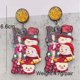 thumbnail image 1 of Bonitos dientes, sombrero de Navidad, pendientes de madera, coche rojo, béisbol, Rugby, sombrero de Navidad, Papá Noel, pendientes de caramelo de arcoíris, regalo de joyería, 1 of 4