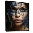 thumbnail image 2 of Designart "Navy Narratives Of A Woman" Fashion Woman Floater Framed Wall Decor, 2 of 5