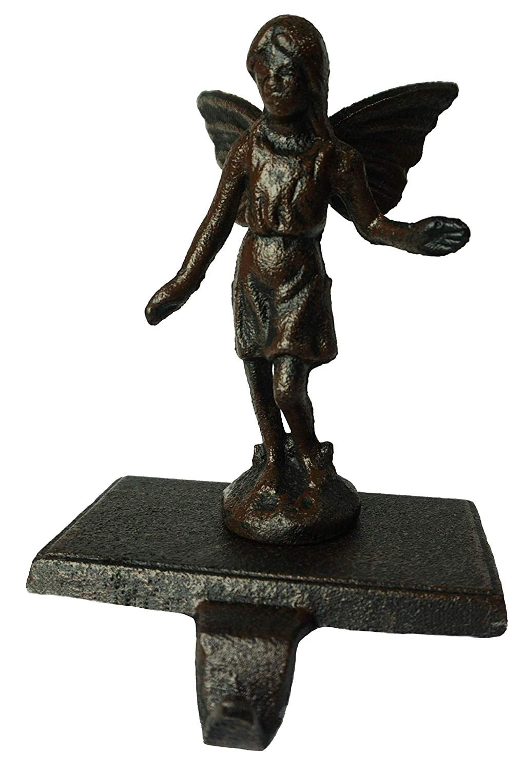 Lulu Decor, 100 Cast Iron Brown Fairy Angel Stocking Holder Walmart