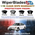 thumbnail image 2 of 2002 Honda Civic Beam Wiper Blades Wipers w/1yr Warranty (Set of 2), 2 of 5