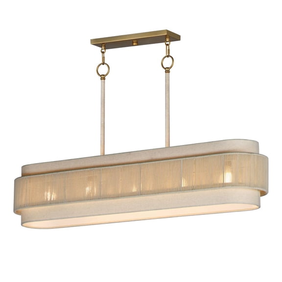 12815OFNAB Maxim Lighting Seacliff - 5 Light Linear Pendant-24 Inch Tall and 9 Inch Wide