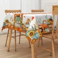 thumbnail image 6 of Duangreer Retro Pumpkin Dwarf Truck Print Rectangle Tablecloth, Washable Table Cover with Waterproof Wrinkle Resistant for Restaurant Picnic Indoor Outdoor, 60 x 84 Inch, 6 of 6