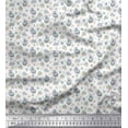 thumbnail image 1 of Soimoi Rayon Crepe Fabric Leaves & Magnolia Night Wear Fabric Prints by Yard 46 Inch Wide, 1 of 1
