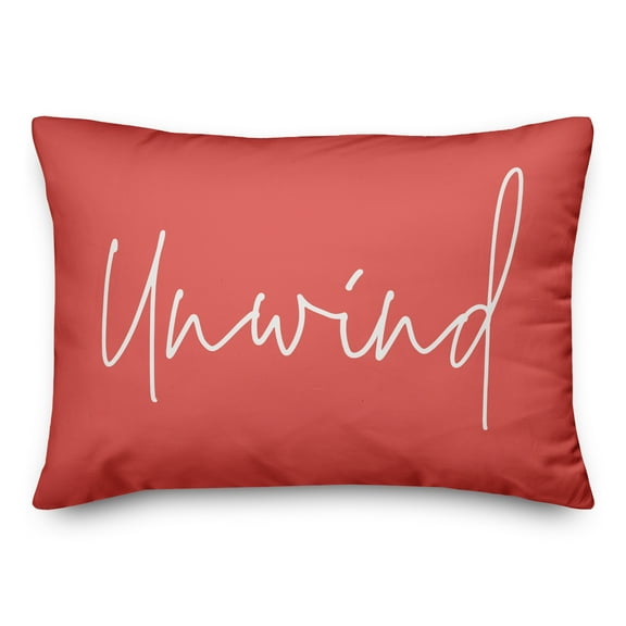 Creative Products Unwind Script Coral 14x20 Indoor / Outdoor Pillow