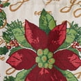 thumbnail image 3 of Decorative Christmas Poinsettias Script Design Tapestry 60" X 15" Window Valance, 3 of 6
