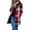 Red, variant on Uaswgudfs Women's Plaid Lapel Mid-Length Wool-Blend Coat with Pockets Lined for Fall Winter Daily Casual Work
